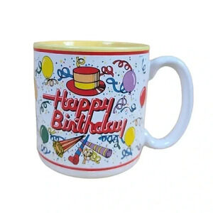 Vintage Retro Party Happy Birthday Mug